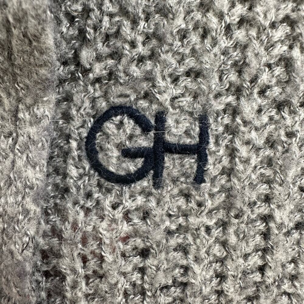 A&F Gilly Hicks Open Front Chunky Knit Wool Cardigan Sweater Gray Cozy Small! - Picture 4 of 7